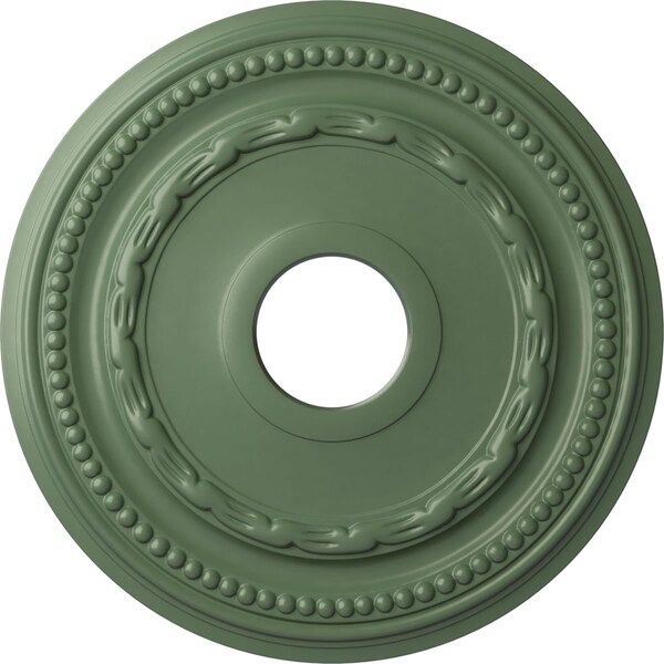 Ekena Millwork Federal Ceiling Medallion (Fits Canopies up to 8 1/2"), 15 3/8"OD x 3 5/8"ID x 1"P, Athenian Green CM15FEAGF - main